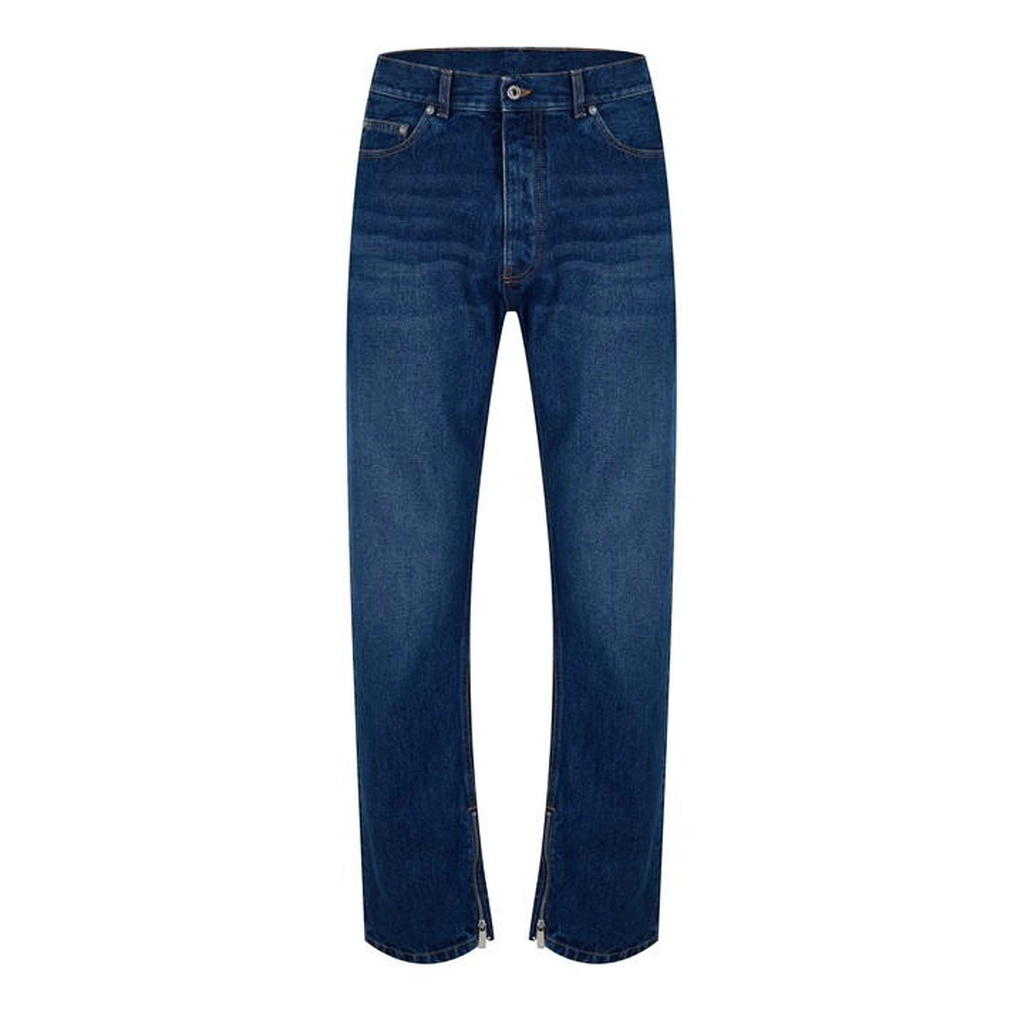 Off White Zip Skate Jeans - Blue
